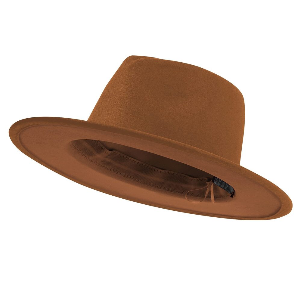 8760 Fedora Hats & Wide Brim Fedora Felt Panama Hat 's Dress Hats with Belt